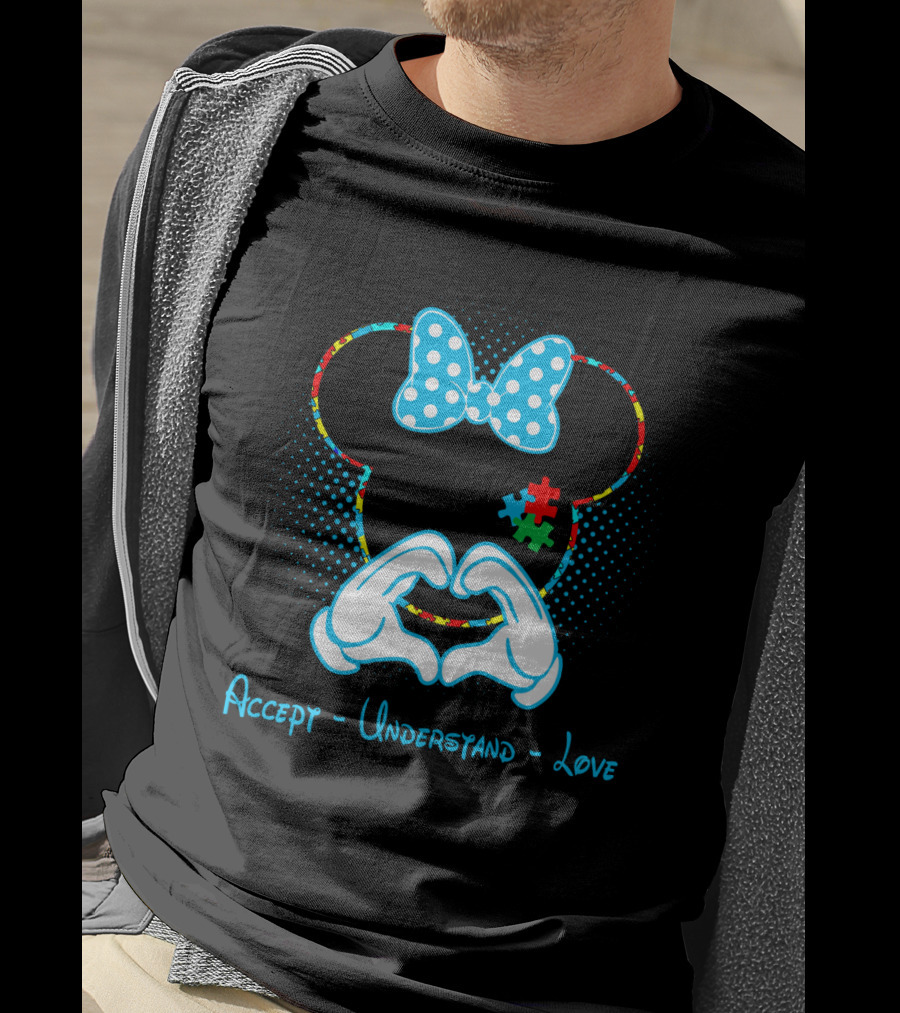 Accept Understand Love Minnie Mouse Autism Awareness T-Shirt