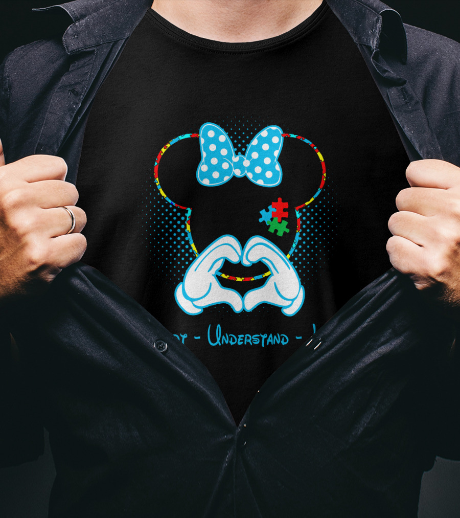 Accept Understand Love Minnie Mouse Autism Awareness T-Shirt