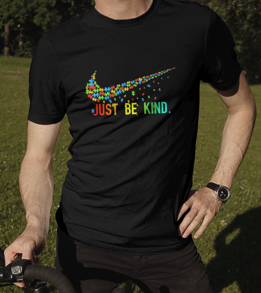 Just Be Kind Puzzle Piece Autism Awareness T-Shirt