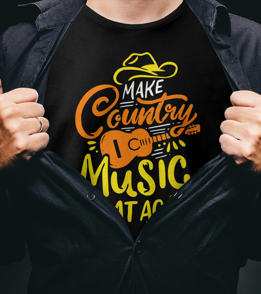 MAKE COUNTRY MUSIC GREAT AGAIN Guitar Hat T-Shirt
