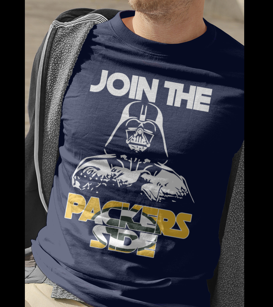 JOIN THE PACKERS SIDE Darth Vader Packers Fan Crossover T-Shirt