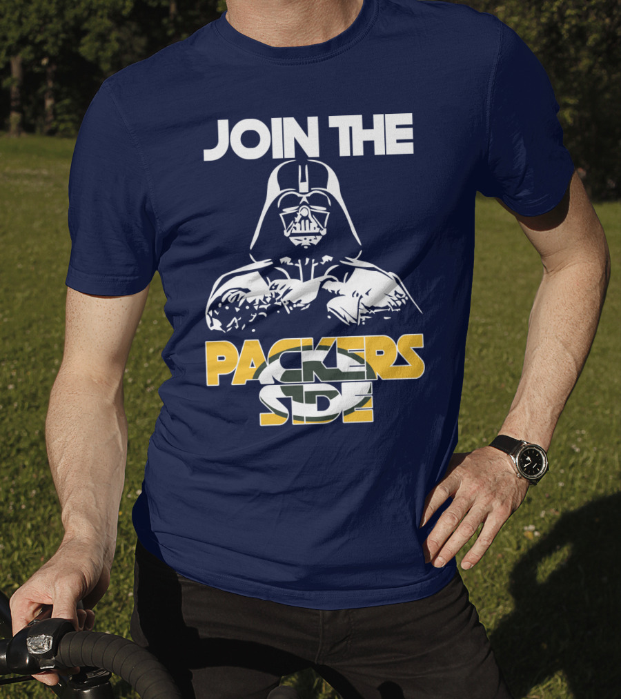 JOIN THE PACKERS SIDE Darth Vader Packers Fan Crossover T-Shirt