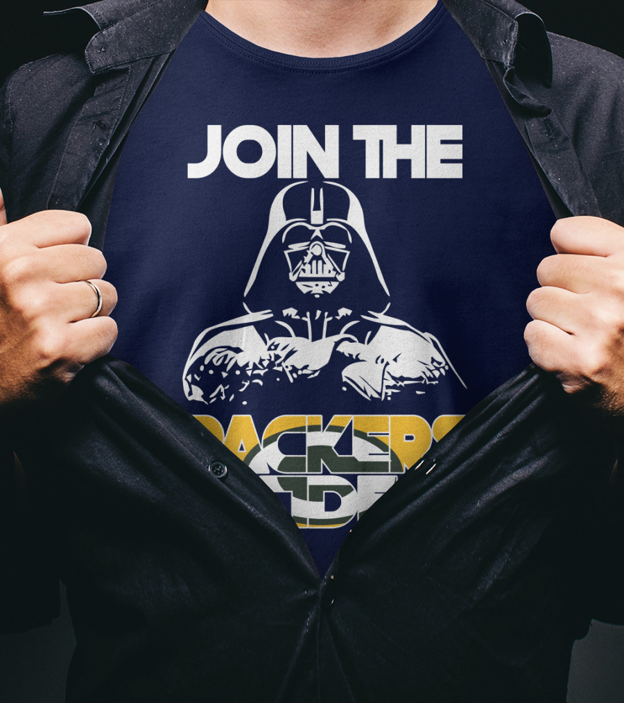 JOIN THE PACKERS SIDE Darth Vader Packers Fan Crossover T-Shirt