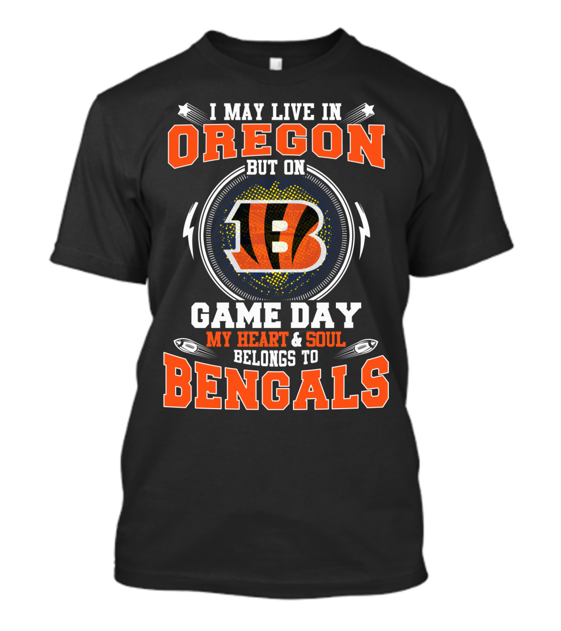 Oregon Game Day My Heart And Soul Belongs To Bengals T-Shirt
