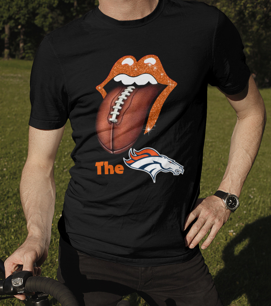 The Broncos Football Tongue Sports Fan T-Shirt