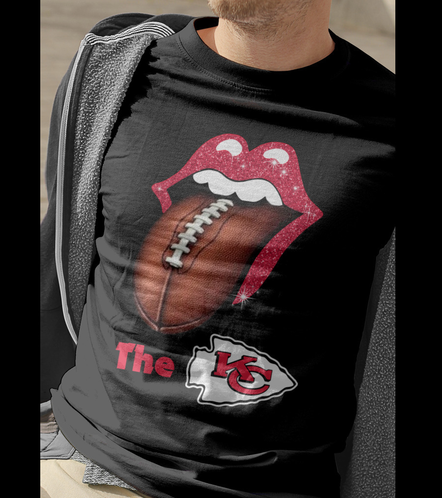 The KC Chiefs Football Lips T-Shirt