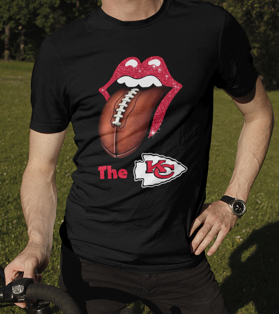 The KC Chiefs Football Lips T-Shirt