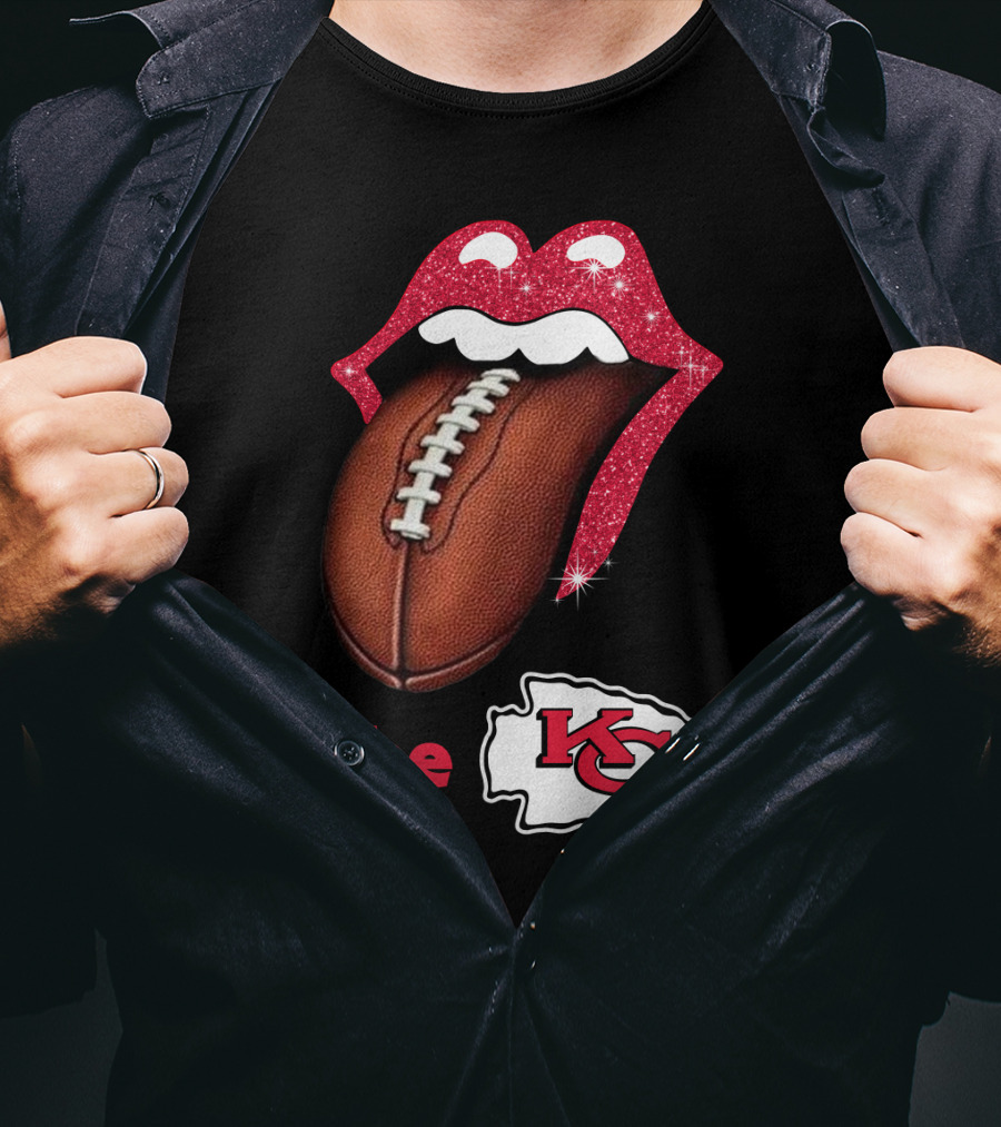 The KC Chiefs Football Lips T-Shirt