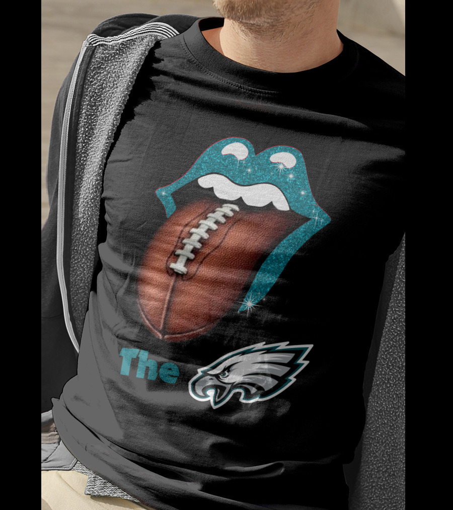 The Smile Eagles Tongue Football Philadelphia Eagles T-Shirt