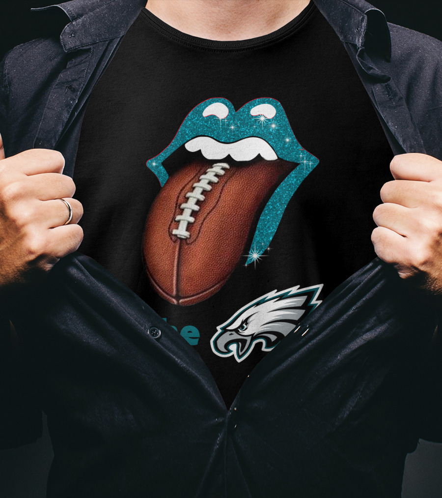 The Smile Eagles Tongue Football Philadelphia Eagles T-Shirt