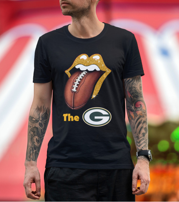 Premium T-Shirt: The Smile Packers Football Glitter T-Shirt The Smile Packers Football Glitter T-Shirt
