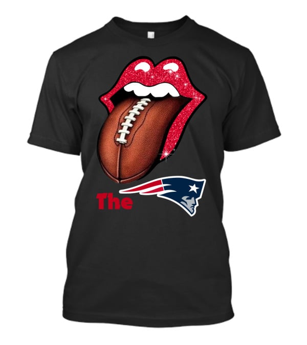 The SMILE Patriots Football Lips Fan T-Shirt