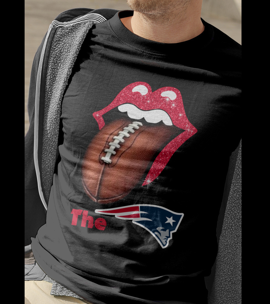 The SMILE Patriots Football Lips Fan T-Shirt
