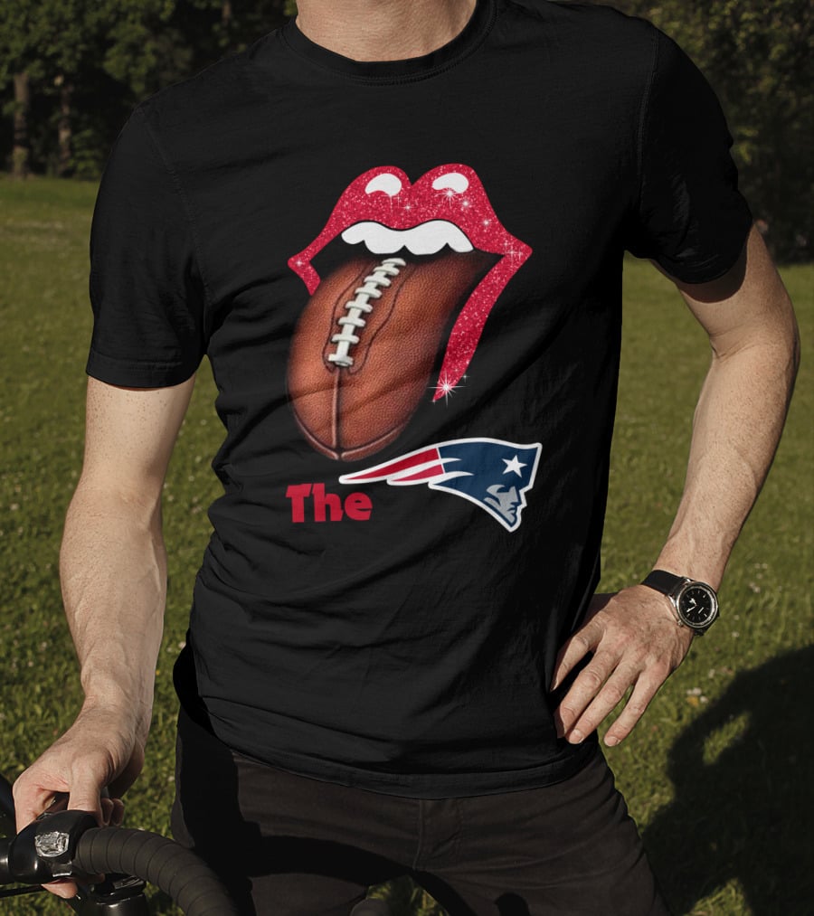 The SMILE Patriots Football Lips Fan T-Shirt