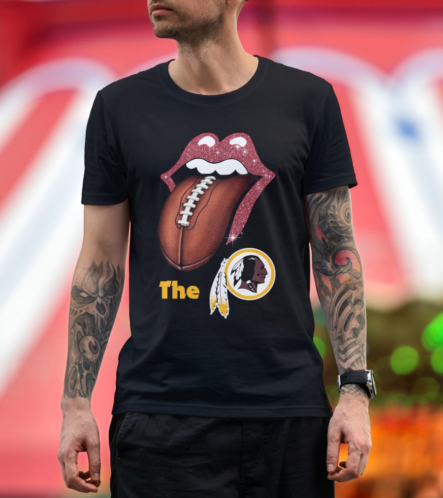 The Redskins Lips Football T-Shirt