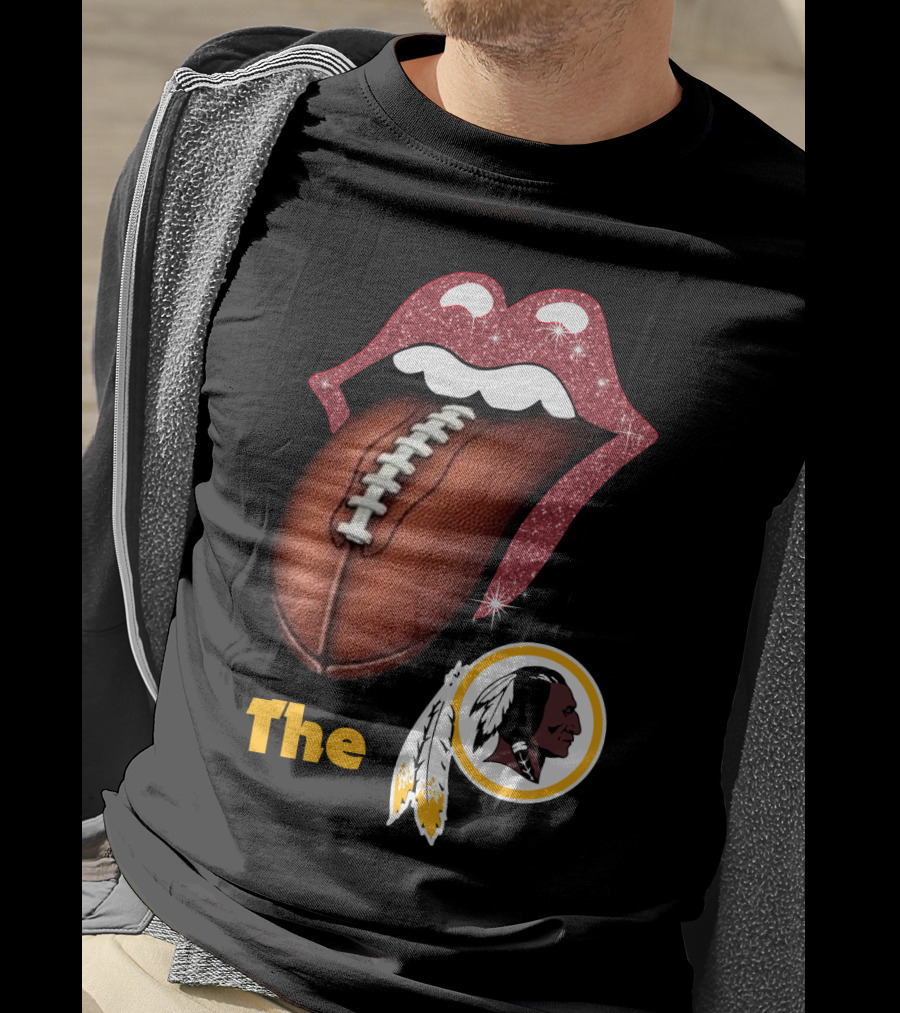 The Redskins Lips Football T-Shirt