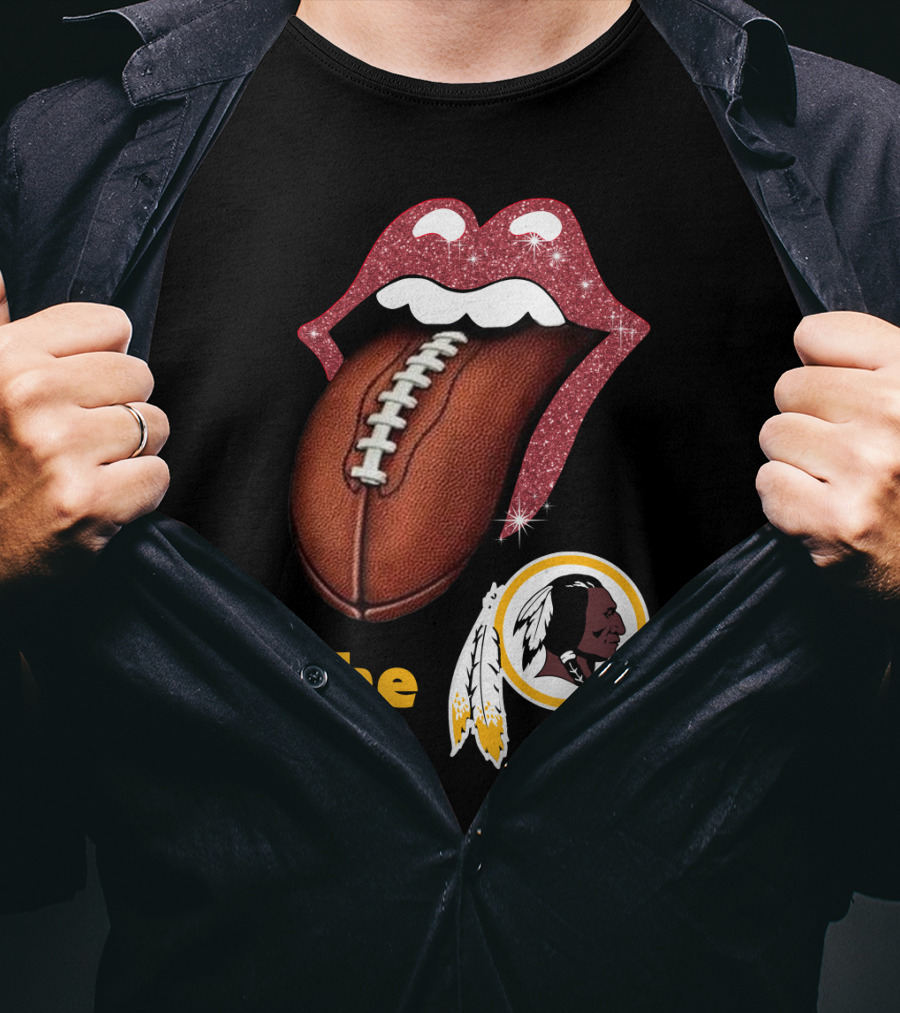 The Redskins Lips Football T-Shirt