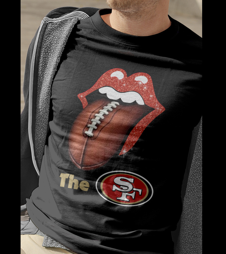 The Rolling 49ers Football Tongue T-Shirt