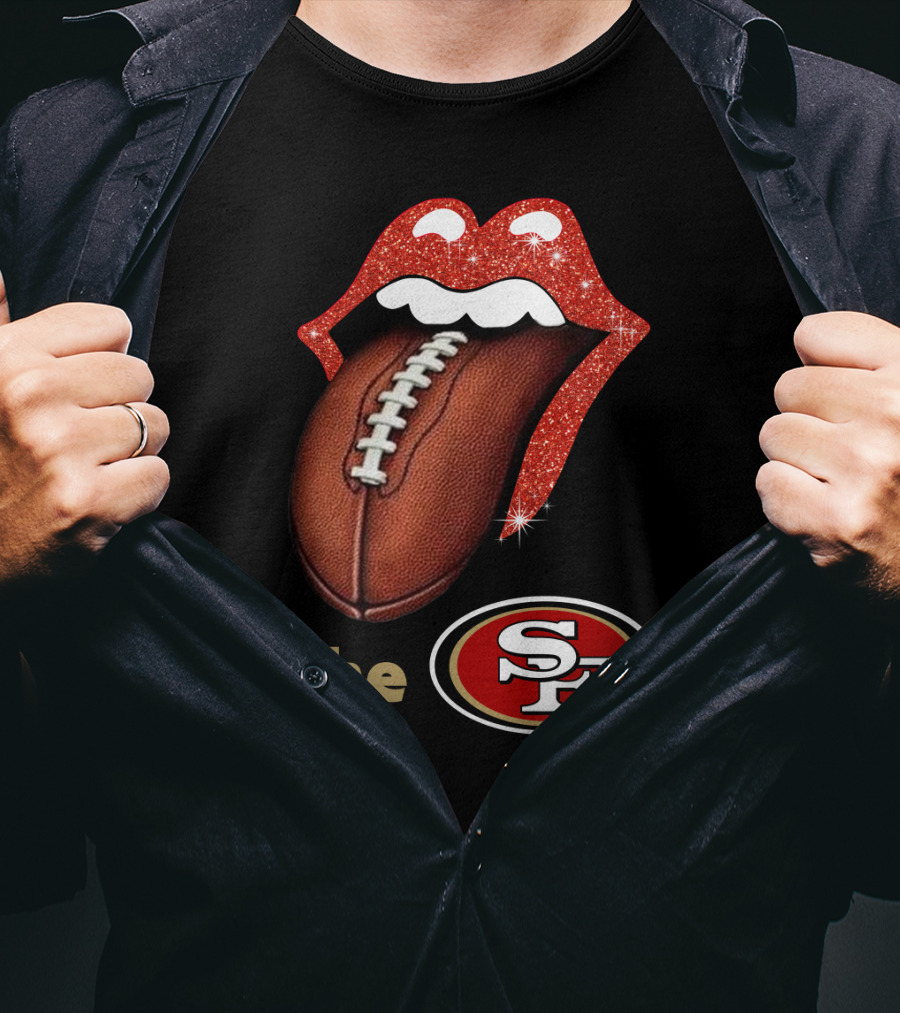 The Rolling 49ers Football Tongue T-Shirt