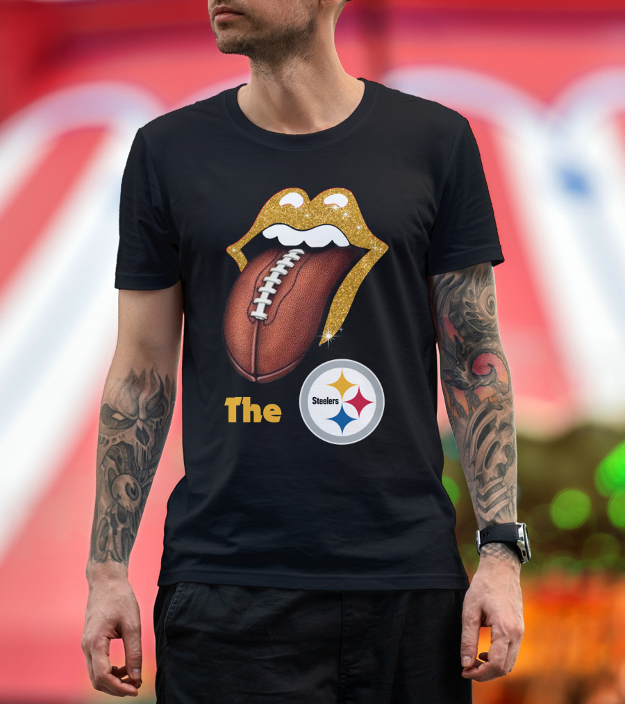 The Steelers Football Glitter Tongue T-Shirt