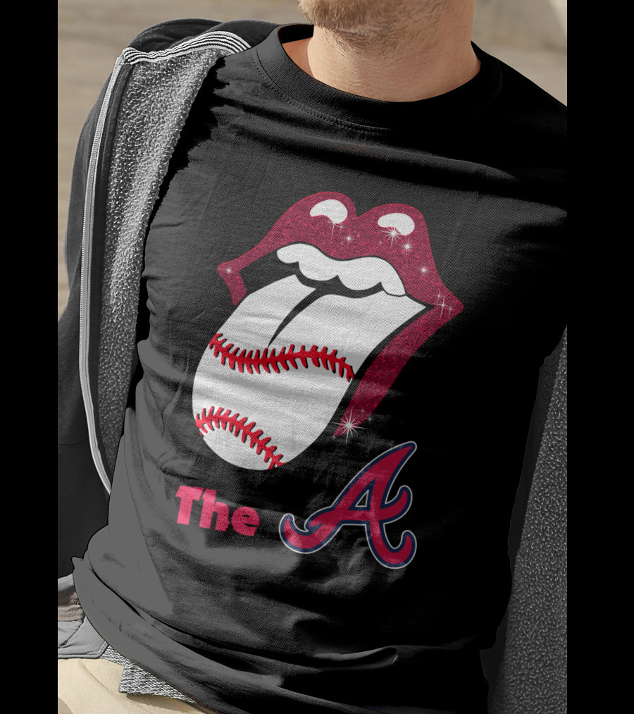 The Braves Glitter Tongue Baseball T-Shirt