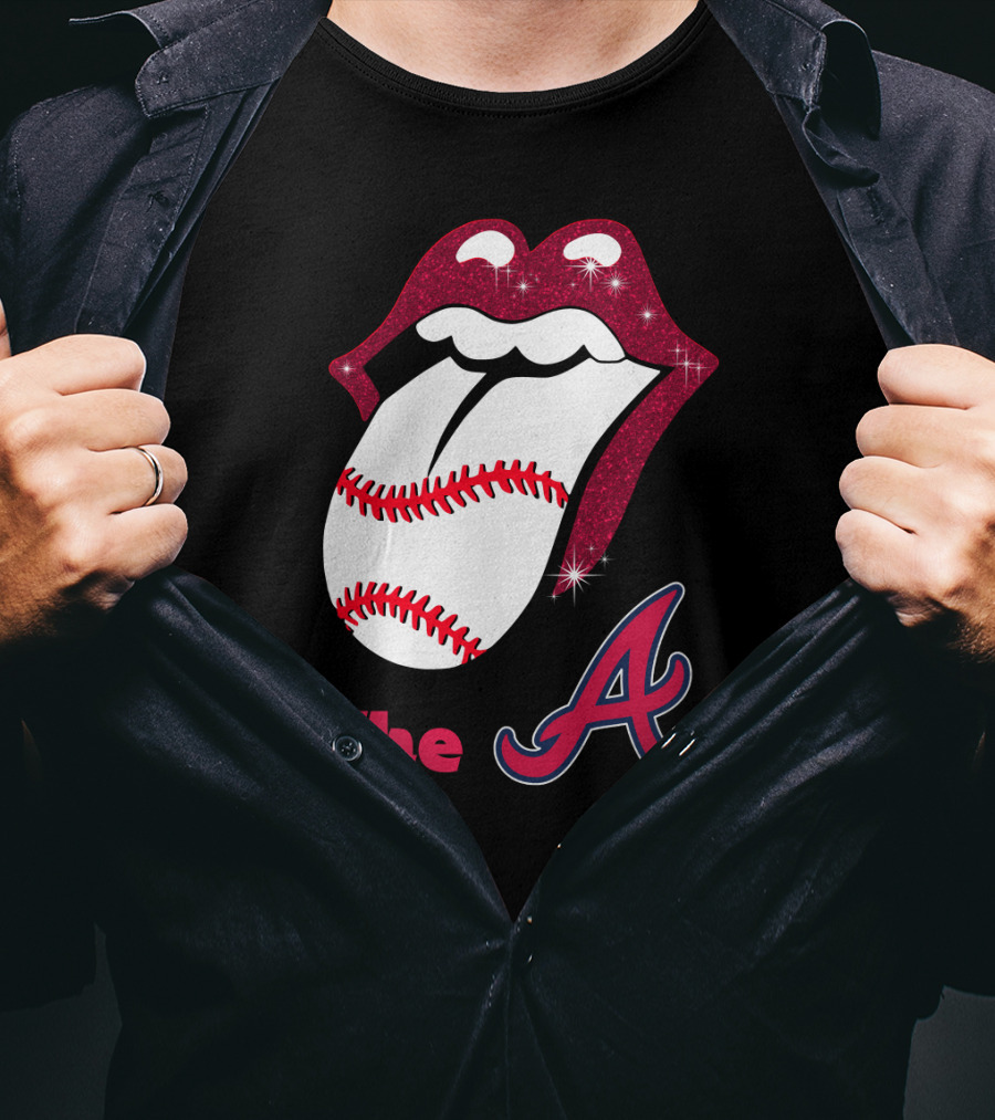 The Braves Glitter Tongue Baseball T-Shirt