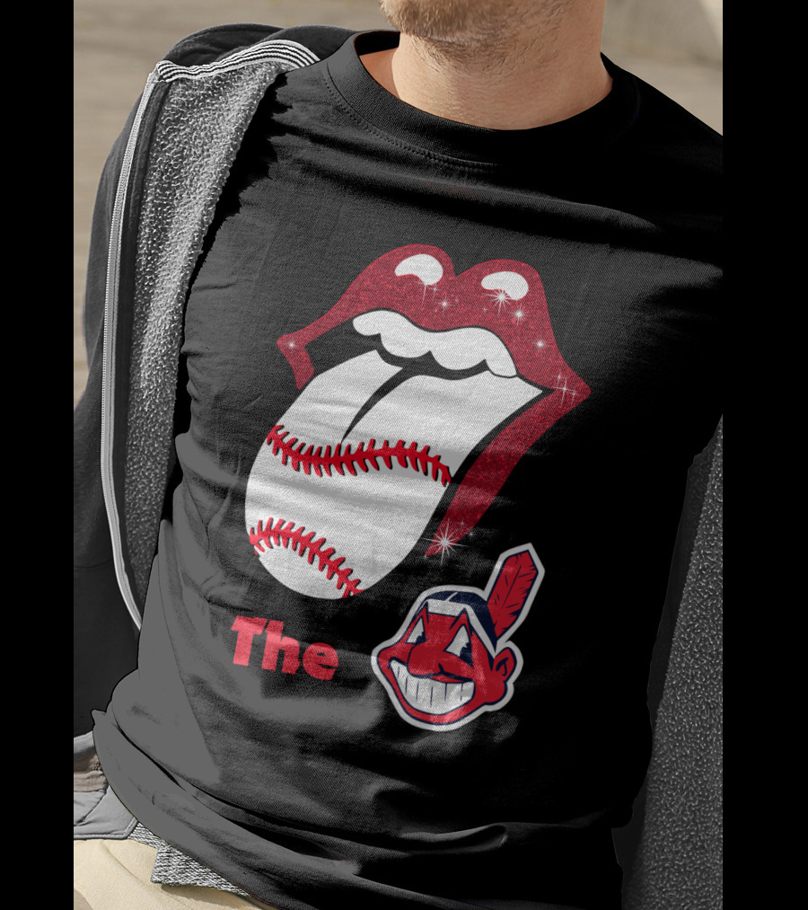 The Smile Logo With Red Lips And Baseball Image T-Shirt