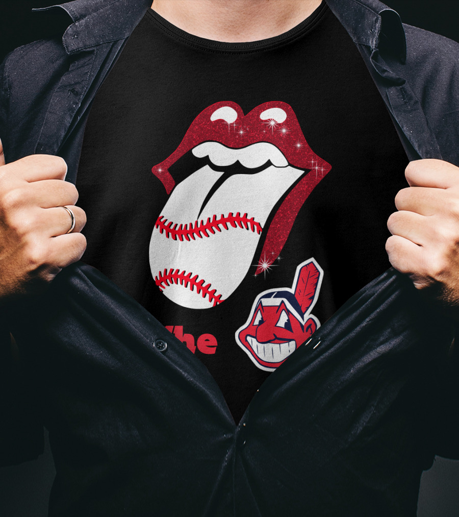 The Smile Logo With Red Lips And Baseball Image T-Shirt