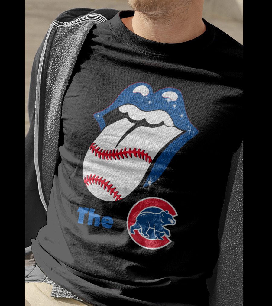 The Smile Cubs Baseball Tongue And Bear T-Shirt