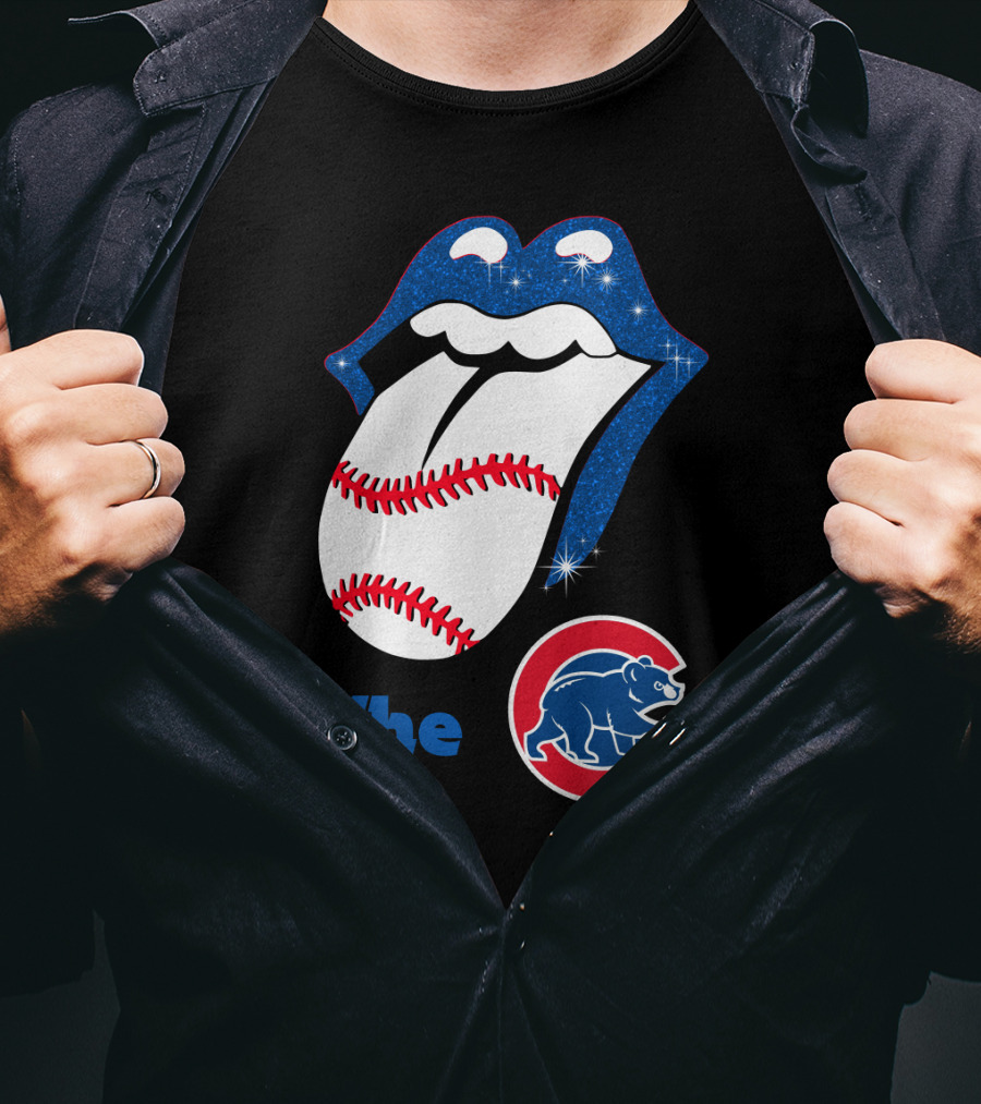 The Smile Cubs Baseball Tongue And Bear T-Shirt