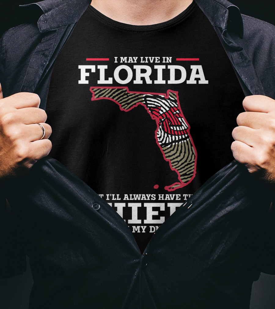 I May Live IN Florida But I'll Always Have The Chiefs IN My Dna T-Shirt