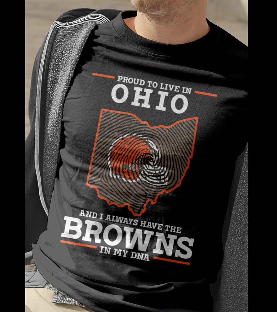 Proud To Live IN Ohio Browns IN My Dna T-Shirt