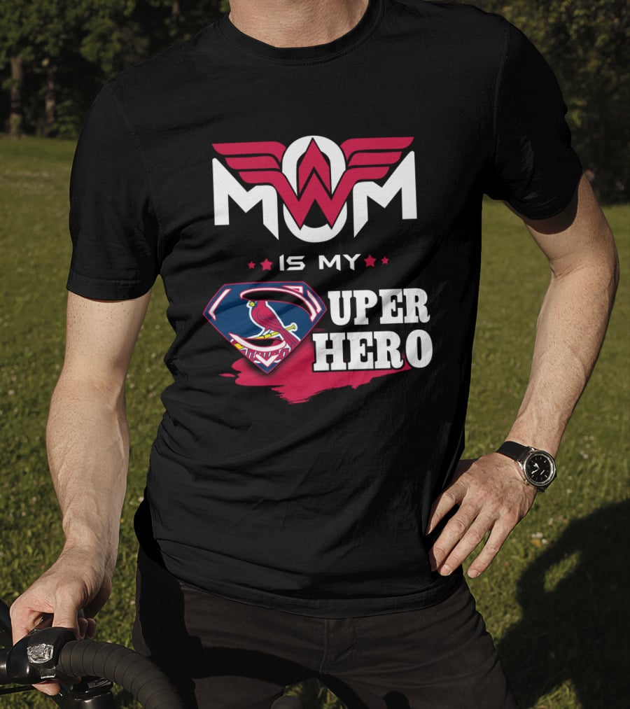 Mom Is My Stl Cardinals Super Hero T-Shirt