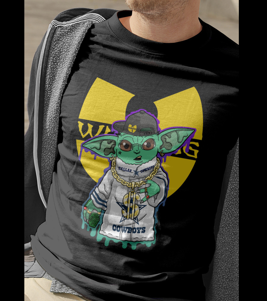Wu Cow Dallas Cowboys Baby Yoda Wu-Tang T-Shirt