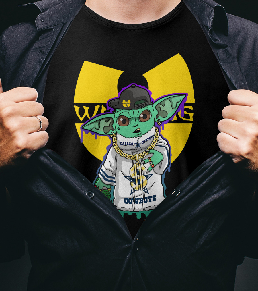 Wu Cow Dallas Cowboys Baby Yoda Wu-Tang T-Shirt