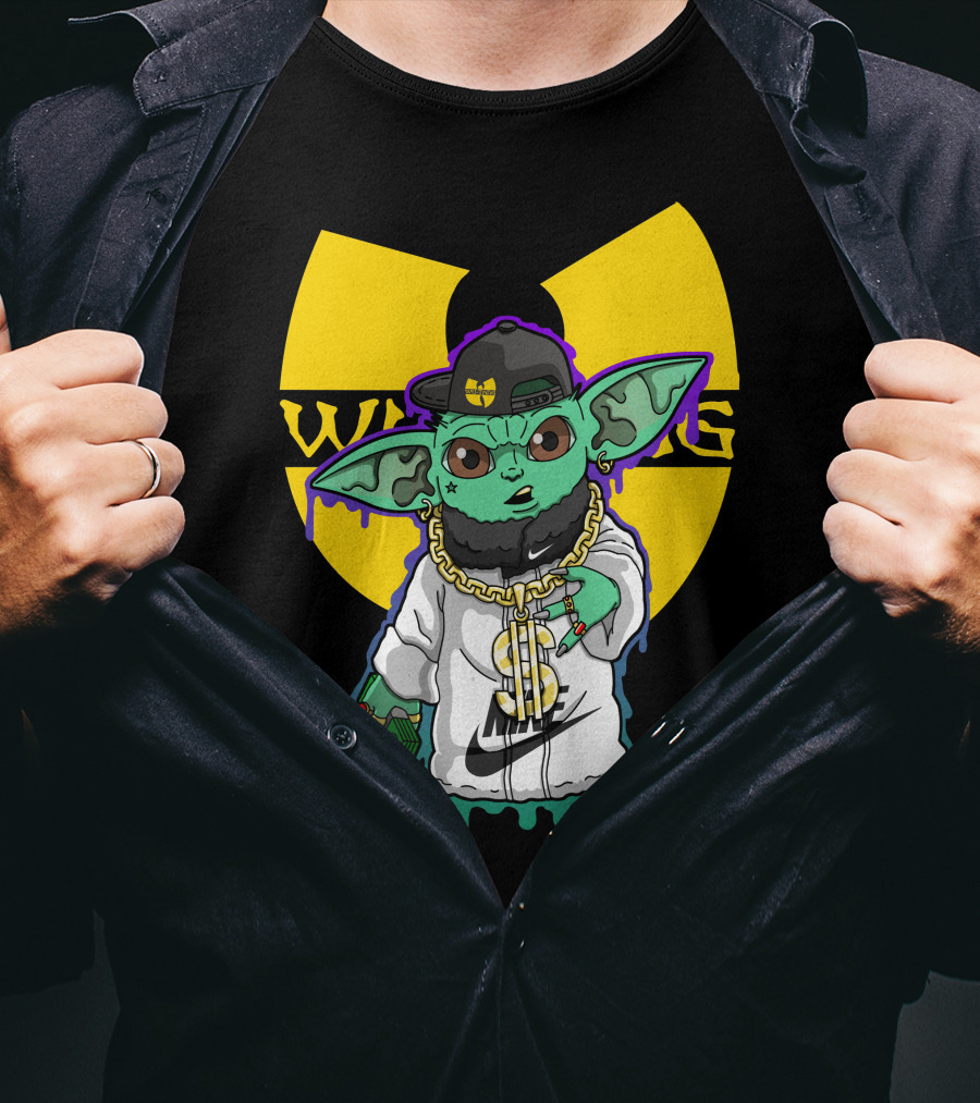 Wu Ni Baby Yoda Wu-Tang Clan Crossover T-Shirt
