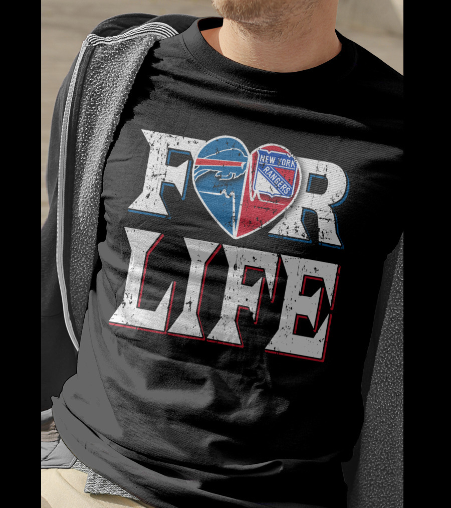 Buffalo Bills And New York Rangers For Life T-Shirt