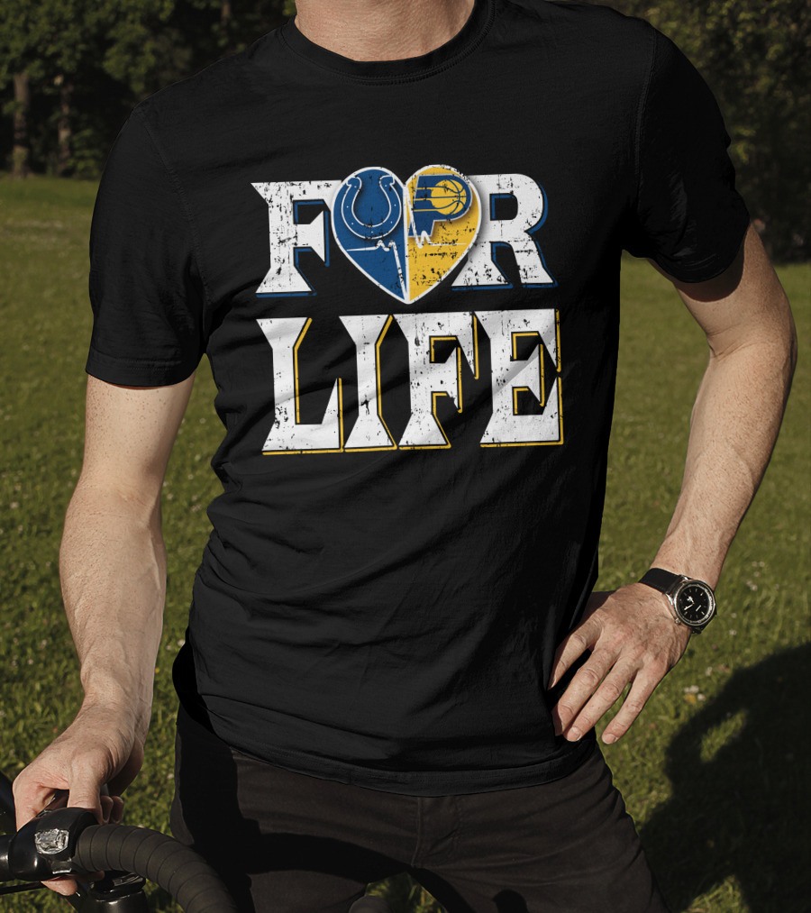 For Life Colts Pacers Heart T-Shirt