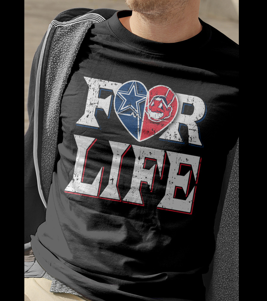 For Life Cowboys Indians Heart T-Shirt