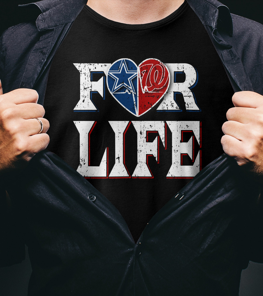 For Life Cowboys Nationals Heart T-Shirt