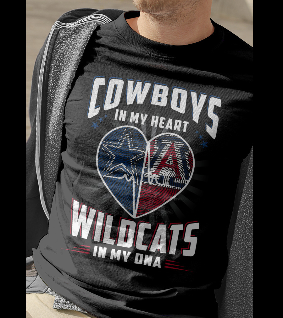 Cowboys IN My Heart Wildcats IN My Dna T-Shirt