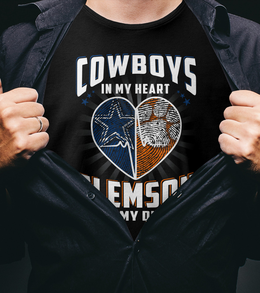 Cowboys IN My Heart Clemson IN My Dna T-Shirt
