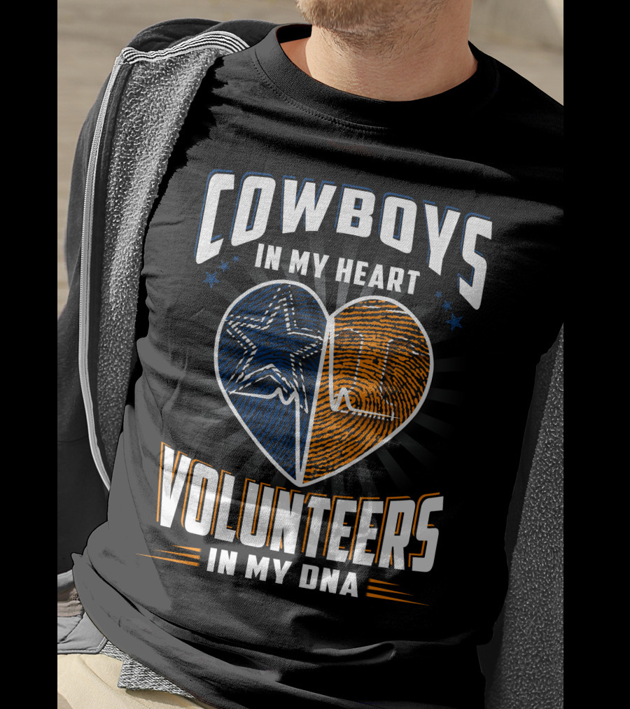 Cowboys In My Heart Volunteers In My Dna T-Shirt