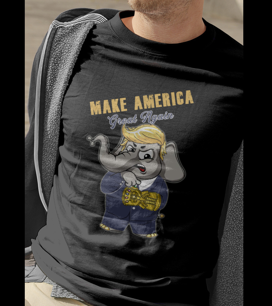 Make America Great Again Elephant With Infinity Gauntlet T-Shirt