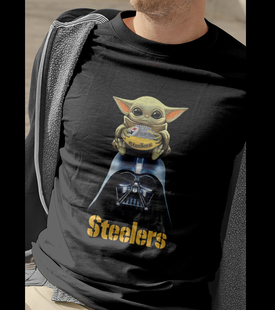 Steelers Baby Alien And Galactic Dark Helmet Fusion T-Shirt