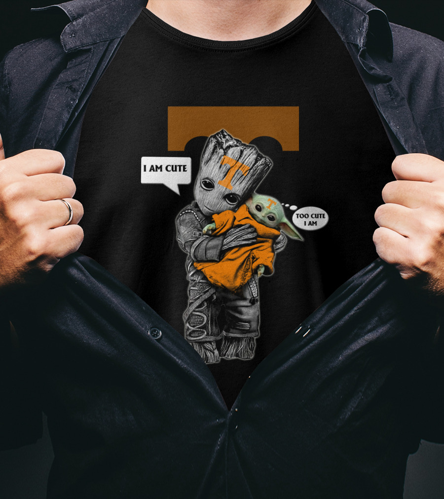 Groot Yoda Cute Ncaa Tennessee Volunteers T-Shirt