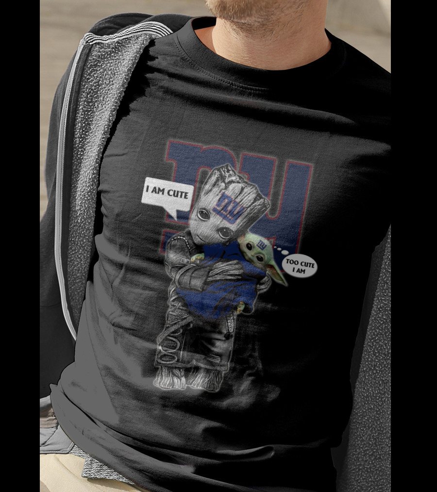 NYG 010 NFL YodaST I Am Cute Too Cute I Am T-Shirt