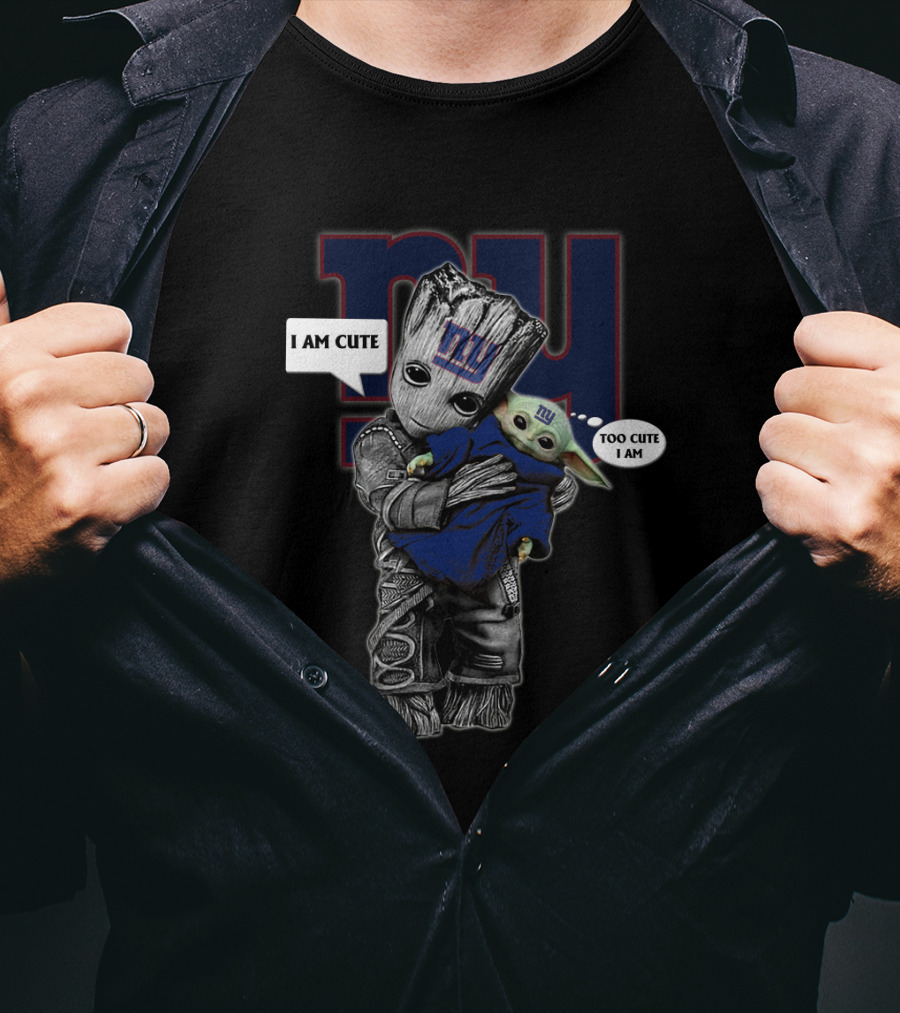 NYG 010 NFL YodaST I Am Cute Too Cute I Am T-Shirt