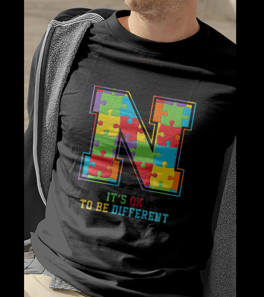 N Puzzle It's Ok To Be Different T-Shirt