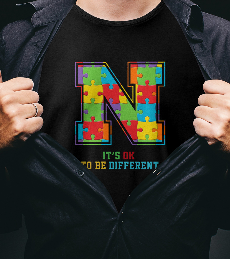N Puzzle It's Ok To Be Different T-Shirt